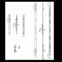 Chiusura multipunto a montaggio rapido Interasse 7,5 mm disegno techico
